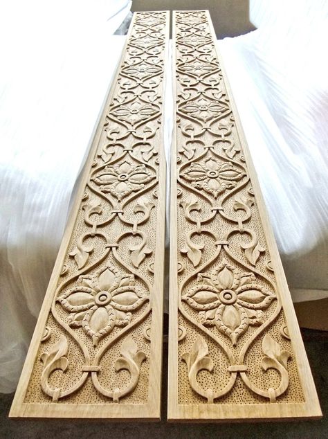 Vintage Vine Leaf Carved Wood Panel, 7-1/2wx28-1/4h, Single - Etsy Wood Carving Panel, 1920 House, Carved Wood Panel, Basement Painting, Carved Wooden Panels, Hand Carved Furniture, Wall Carvings, Timber Frame Building, French Vintage Decor