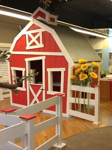 4 Cool Garden Playhouse Ideas: Find the Perfect One Barn Playhouse, Goat Playground, Kids Indoor Playhouse, Toddler Playhouse, Wood Playhouse, Pallet Playhouse, Garden Playhouse, Playhouse Plans, Indoor Playhouse