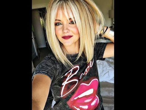 Whispy Medium Length Haircut, Medium Length Bobs With Bangs, Harmonize Beauty, Bangs Wispy, Style Bangs, How To Cut Bangs, How To Style Bangs, Love Hair, Hair Today