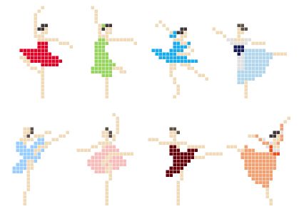 Balletdansere Cross Stitch Necklace, Tiny Cross Stitch, Fair Isles, Small Cross Stitch, Pola Kristik, Minecraft Pixel Art, Mini Cross Stitch, Knitting Charts, Stitching Art