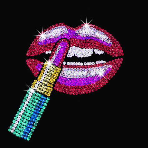 The Pop Art Lips is a three piece project from our Sequin Art Style range.  Each bold design shows sparkly hot pink lips with an accessory. Ranging from a lipstick, to a multicoloured swirled lollipop. The contrasting yet fitting colours consist of bold pinks along with bright blues and golds, creating a shiny but stylish creation.  These three very intricately different but relaxing designs to complete are perfect for someone who enjoys a little beauty and glamour. Sequin Art, Pop Art Lips, Art Lips, Rhinestone Designs Pattern, Glamour Decor, Lip Wallpaper, Sequin Crafts, Hot Pink Lips, Makeup Artist Logo