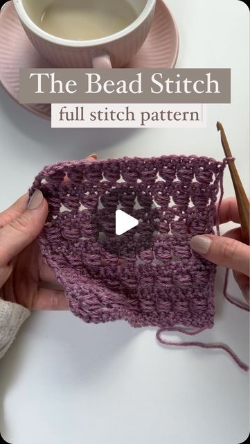 Melissa on Instagram: "The Bead Stitch Full Stitch Pattern 📣See my previous video for a slowed down fucus on the bead itself 📣 #crochetstitchtutorial #crochetpatternfree #crochetinspiration #crochetlove #crochetersofinstagram #crocheter #crocheting" Bead Stitch Crochet, Work Christmas Gifts, Doggy Treats, Bead Stitch, Crochet Shawls, Stitch Crochet, Crochet Tutorials, Bead Stitching, Crochet Stitches Tutorial