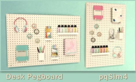 PQSims4: Pegboard Desk • Sims 4 Downloads Pegboard Desk, Sims4 House, Los Sims 4 Mods, Furniture Cc, Die Sims 4, The Sims 4 Pc, Cc Mods, Sims 4 Clutter, Pelo Sims