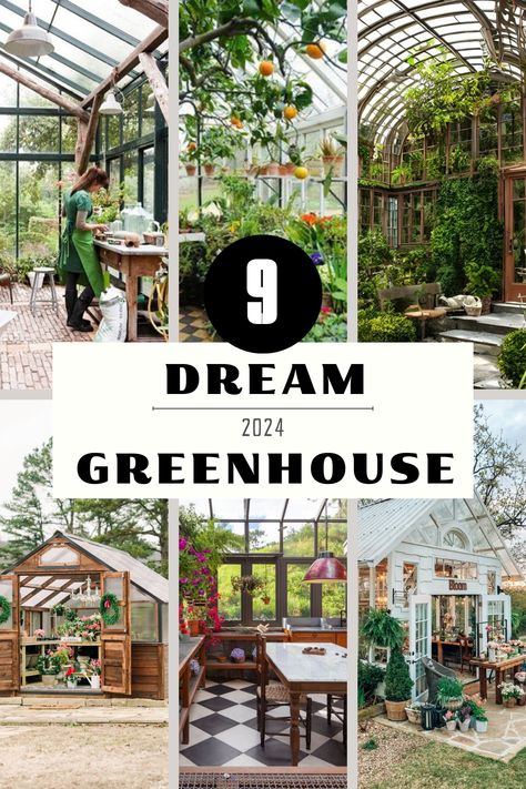 Imagine a dream greenhouse that's not just a space for plants, but a beautiful home extension. Our design ideas offer aesthetic and practical solutions for greenhouse gardening, emphasizing aesthetic landscapes and interior plans that inspire. Walk In Greenhouse Ideas, Interior Greenhouse Ideas, Green House Design Ideas, Landscaping Around Greenhouse, Practical Magic Greenhouse, Inside Greenhouse Ideas Inspiration, Greenhouse Interiors Inspiration, Greenhouse Decorating Ideas, Greenhouse Ideas Interior Design