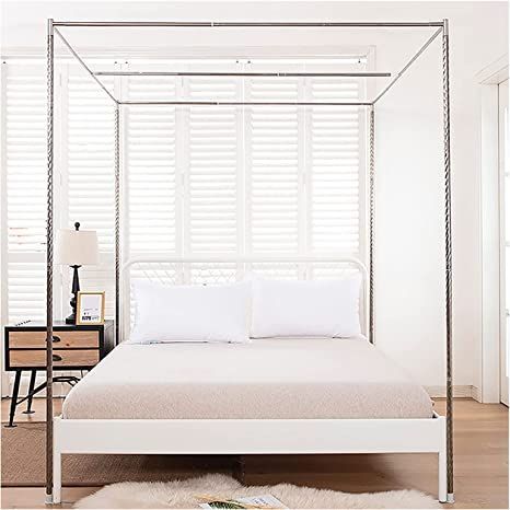 Canopy Bed Frame Queen, Mosquito Net Bracket, Mosquito Net Holder Four Corner Bed, Made of Stainless Steel Canopy, Canopy Frame for Twin/Full/Queen Corner Bed, Bed Frame Queen, Canopy Bed Frame, Bed In Corner, Canopy Frame, Steel Canopy, Bed Canopy, Canopy Bed, Mosquito Net