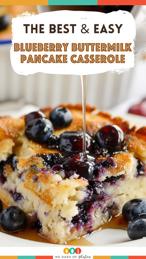 Buttermilk & Blueberry Pancake Bake Blueberry Pancake Casserole, Cinnamon Streusel Pancakes, Pancake Bake, Pancake Casserole, Buttermilk Blueberry, Blueberry Buttermilk Pancakes, Cake Blueberry, Buttermilk Pancake, Hamburger Casseroles Recipes