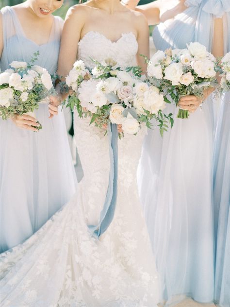 Blue Wedding Colour Theme, Light Blue Wedding Colors, Bridal Bouquet Blue, Wedding Bouquets Bride, Light Blue Wedding, Malibu Wedding, Something Blue Wedding, Cabo Weddings, Wedding Colors Blue