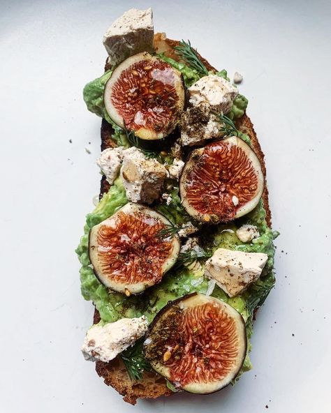 Fig Avocado Toast, Fig Sandwich, Jam Sandwich, Mushroom Toast, Table S, Smashed Avocado, Fig Jam, Fresh Figs, Goat Cheese