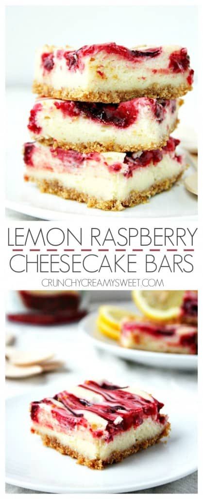 Lemon Raspberry Cheesecake Bars, Cheesecake Bars Recipes Easy, Lemon Raspberry Cheesecake, Raspberry Pie Filling, Cheesecake Bars Easy, Raspberry Cheesecake Bars, Cheesecake Bar, Savory Cakes, Cheesecake Oreo