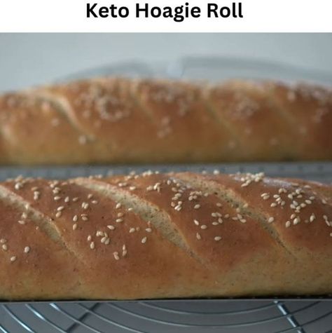 Keto Hoagie Roll - EASY KETO RECIPES Keto Hoagie Roll, Hoagie Roll Recipe, Keto Birthday Cake, Sub Rolls, Types Of Sandwiches, Keto Bagels, Zone Diet, Hoagie Rolls, French Dip Sandwich