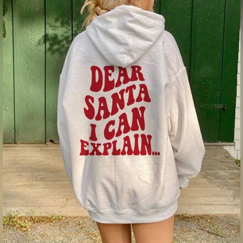 Brand New Ships Fast Aesthetic Christmas Sweatshirt, Christmas Stuff To Do, Christmas Wish List Aesthetic, Christmas Hoodies Design, Christmas Sweaters Aesthetic, Sweaters Aesthetic, Christmas Sweatshirt Ideas, Cool Christmas Gifts, Dear Santa I Can Explain