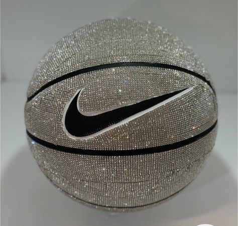 Bedazzled Basketball, Bling Basketball, Nike Birthday, Basketball Centerpieces, Basketball Senior Night, Basketball Display, Rhinestone Projects, Galaxy Wallpaper Iphone, Birthday Gifts For Boyfriend Diy