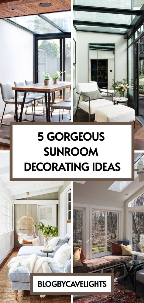 🌼 These 5 sunroom decor ideas will have you falling in love with your space all over again! 🍂 From layout to sunroom furniture, click to explore these game-changing tips! 💫 Sunroom With Skylights, Sunroom Decorating Ideas, Sunroom Inspiration, Indoor Sunroom, Sunroom Decor, 4 Season Room, Sunroom Furniture, Sunroom Addition, Sunroom Decorating