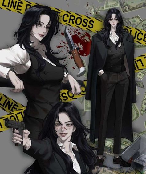 Poses Manga, Female Detective, Female Villains, Digital Art Anime, X Reader, 영감을 주는 캐릭터, Female Character Design, Hair Dye, الرسومات اللطيفة