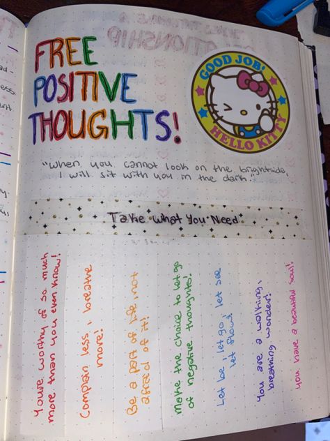 #positive #thoughts #positivethoughts #positivemindset #positivethinking #journal #aesthetic Journal Inspiration Writing, Bullet Journal Diy, Bullet Journal Mood, Bullet Journal Notebook, Negative Thoughts, Sketchbook Art Inspiration, Smash Book, Journal Prompts, Positive Mindset