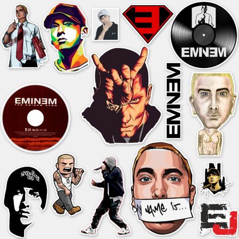 Eminem stan Stickers | Zazzle.com Eminem Stickers, Phone Cover Stickers, Stickers Zazzle, The Eminem Show, God Sticker, Iphone Case Stickers, Cool Skateboards, Disney Sticker, Music Stickers