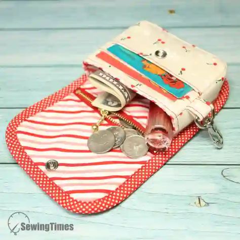 Coin Pouch Sewing Pattern, Coin Purse Pattern Free, Snap Coin Purse, Purse Patterns Free, Earphone Holder, Coin Purse Pattern, Yarn Patterns, Purse Sewing Patterns, Cute Coin Purse