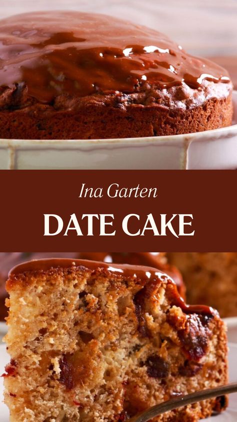 Ina Garten Date Cake Dessert Recipes Using Heavy Cream, Date Pie Recipes, Heavy Cream Cake, Ina Garten Coconut Cake, Date Cake Recipe, Date Cake, Tea Cakes Recipes, Ina Garten Recipes, Cakes Recipes