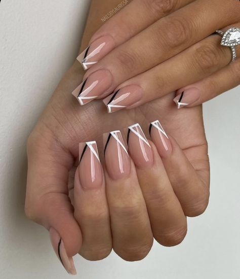 Long Nails Design, Summer Nails Designs, Trendy Summer Nails, 2023 Nails, Pink Glitter Nails, Work Nails, Nails Colors, French Acrylic Nails, Classic Nails