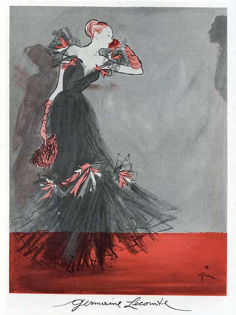 René Gruau Fashion Illustrators, Jacques Fath, Rene Gruau, Fashion Illustration Vintage, Shadow Art, Instant Art, Christian Dior Couture, Art Et Illustration, Pierre Balmain