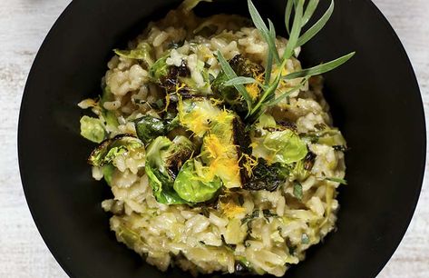 Ottolenghi’s Brussels Sprout Risotto Mushroom Risotto Recipes, Recipes For Winter, Ottolenghi Recipes, Shredded Brussel Sprouts, Risotto Recipe, Rice Side Dishes, Rice Side, Brussels Sprout, Yotam Ottolenghi