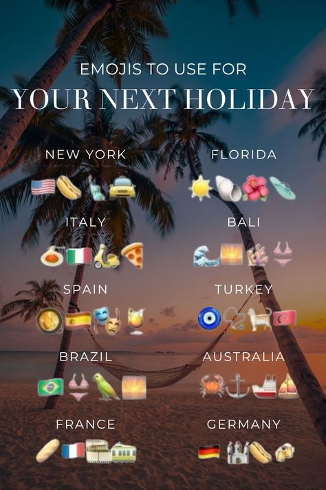 From Florida to France, we've got your emojis covered for your next holiday snaps! 📸  What emoji combo would you add? 👀  #Emojis #Photodump #HaysTravel What Emoji, Independent Travel Agent, Emoji Combos, Holiday Snaps, Next Holiday, Travel Agent, Travel Experience, Us Travel, Photo Dump