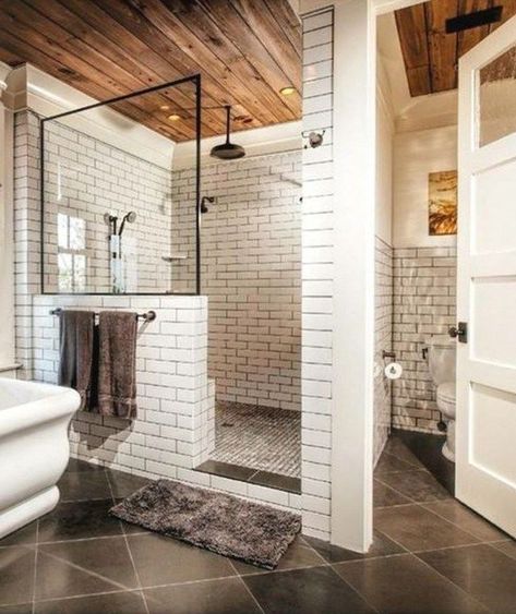 Beautiful Master Bathrooms, Tile Remodel, Casa Country, Bad Inspiration, Bathroom Shower Tile, Bathroom Remodel Designs, Bathroom Remodel Shower, Shower Remodel, Bathroom Remodel Master