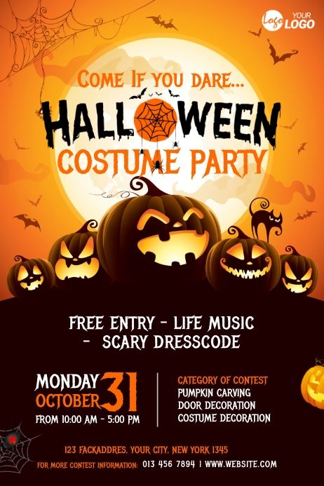 Online Poster Design, Halloween Costume Party Poster, Halloween Flyers Ideas, Halloween Campaign Ideas, Halloween Promotion Design, Halloween Ads Design, Halloween Promotion Ideas, Halloween Event Flyer, Halloween Post Ideas