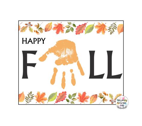 Handprint Artwork, Handprint Art Kids, Handprint Printable, Fall Handprint Crafts, Autumn Activity, September Activities, Template Craft, Add Kids, Fall Artwork