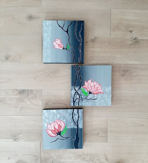 Painting Art,Flowers, lotus ,Acrylic  Art, tablou flori de lotus Lotus Painting Acrylic, Multi Canvas Painting, Flowers Lotus, Canvas Board Painting, Lotus Painting, Sky Art Painting, Fabric Painting Techniques, Nature Art Drawings, Art Painting Tools