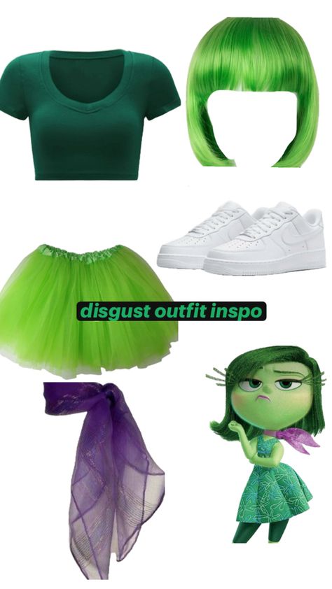 Disgust Costume, Costume Inspo, Halloween Costumes, Inside Out, Outfit Inspo, Halloween