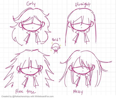 Cute Short Hairstyles Drawing, Flower Crown Drawing Sketches, Head Pose Reference Drawing, Zombie Oc Drawing, Give Me Six Characters To Draw, Kawaii Hair Drawing, Chibi Hair Styles, Endpapers Illustration, Cute Oc Drawings