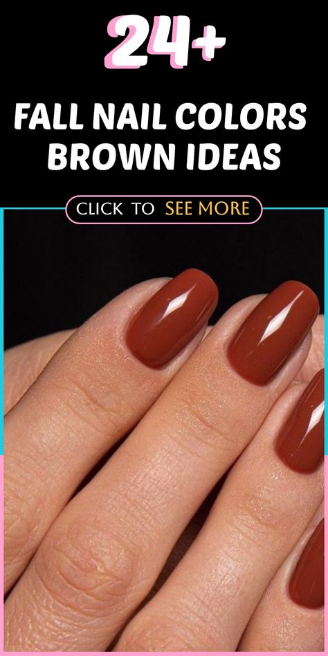 🍂 Embrace the cozy vibes with our top 10 brown nail color ideas for fall! From rich chocolate tones to warm caramel hues, we've got the perfect shades to complement your autumn wardrobe. Elevate your nail game this season with our trendy design inspirations and step into fall with style! #FallNailColors #BrownNails #NailDesignIdeas Fall Colours For Nails, Brownish Orange Nails, Nail Colors For Warm Skin Tone, Anc Nails Ideas Fall, Chocolate Nail Color, Nail Art Brown Skin, Caramel Nails Color, Fall Transition Nail Colors, Brown Nails For Fall