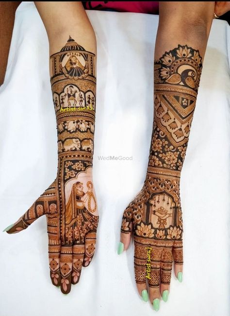 Bridal Mehndi Figures, Bridal Mehndi Designs With Figures, Wedding Mehandhi, Bridal Mehendi Designs Wedding 2024, Mehndi Design Groom, Bridal Figure Mehndi Designs, Mehandi Designs For Engagement, Figure Mehndi Designs, Bride Mehendi Design