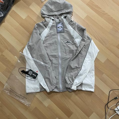 Corteiz Men's gray and White Jacket/windbreaker size s - Depop Spring Jackets, White Jacket, Gray Jacket, Grey And White, Grey, White