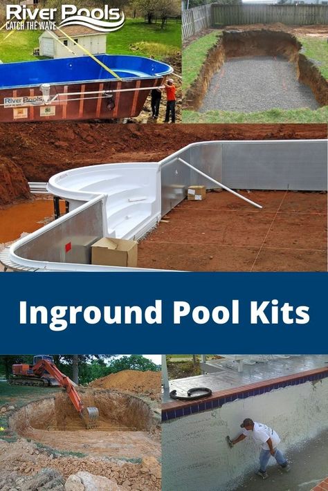 Build Own Pool, Build A Pool On A Budget, Pool Installation Inground, Diy Inground Pool How To Build, I Ground Pool Design, Diy Semi Inground Pool, Diy Underground Pool, How To Build A Pool, Cheap Inground Pool Ideas