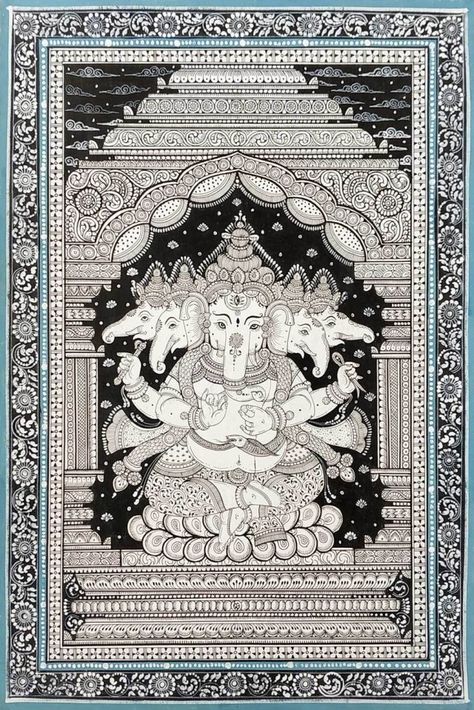 Pattachitra Ganesha Paintings, Patachithra Painting, Ganesha Pattachitra, Pattachitra Paintings Odisha, Madhubani Ganesha, Marriage Painting, Pattachitra Paintings, Madhubani Motifs, Pattachitra Art