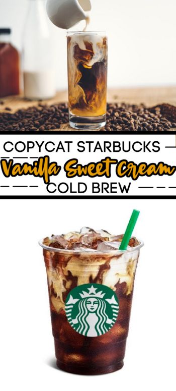 Copycat Starbucks Vanilla Sweet Cream, Starbucks Vanilla Sweet Cream, Starbucks Sweet Cream, Vanilla Sweet Cream Cold Brew, Sweet Cream Cold Brew, Copycat Starbucks Drinks, Vanilla Sweet Cream, Yum Breakfast, Cream Cold Brew