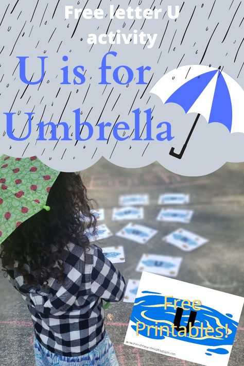 Umbrella homeschool game. Puddles. Raindrops. Jumping in puddles Jumping Preschool Activities, Umbrella Games For Preschool, U For Umbrella Craft, Puddle Jumping Preschool, Jumping In Puddles, Puddle Jumping, Letter Games, Letter U, The End Game