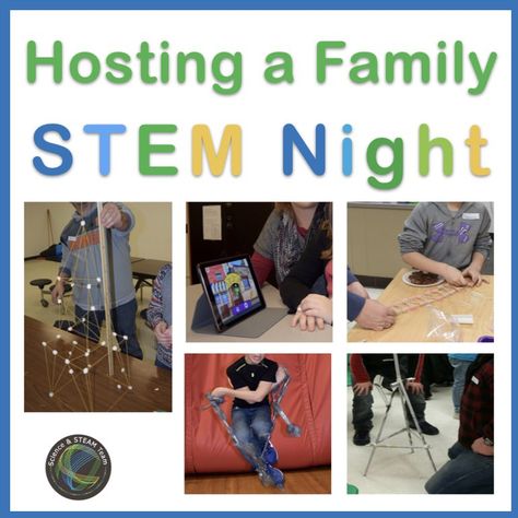 Stem Family Night, Easy Stem Activities, Steam Night, Stem Night, Activities For Elementary Students, Collaboration Station, Steam Lessons, Successful Family, Easy Stem