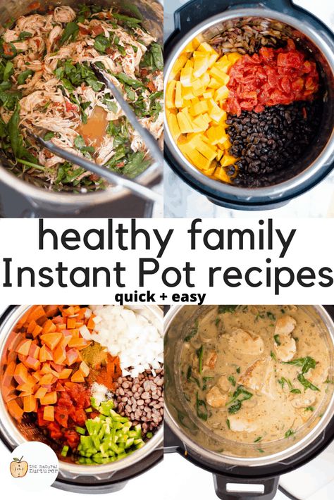 Getting a healthy dinner on the table is so quick and easy when you have a pressure cooker and a few amazing Family Instant Pot Recipes by your side! These recipes are not only fast, but kid-friendly and delicious! Chicken Lentil Soup, Natural Nurturer, Pot Recipes Healthy, Budget Friendly Dinner, Chicken And Butternut Squash, Instant Pot Soup Recipes, Sweet Potato Chili, Diner Recept, Healthy Instant Pot Recipes