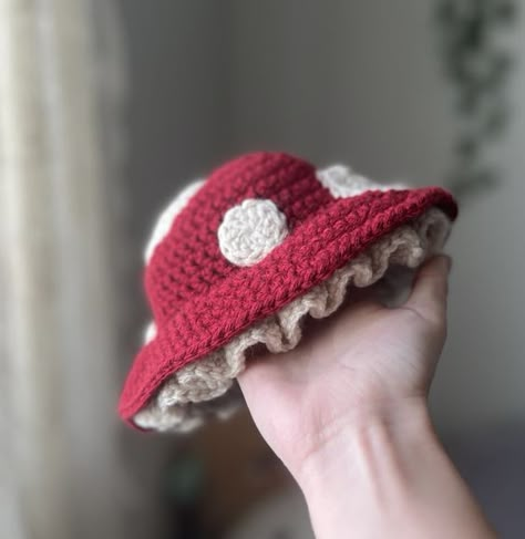 Crochet Mushroom Hat (Baby 0-3) 🥰 Elevate Your Designs - Save This Pin, Then Visit Our Site crochet applique christmas tree, crochet applique cars free pattern, crochet applique cherry, crochet applique diagram, crochet applique dog, crochet applique dinosaur, crochet applique dress, crochet applique duck, crochet applique dragon, crochet applique daisy, crochet applique disney, crochet applique denim jacket Mushroom Crochet Bucket Hat, Free Crochet Pattern For Toddler Hat, Crocheted Character Hats, Small Baby Crochet Projects, Mushroom Cap Hat, Cute Crochet Hats For Kids, Fun Crochet Hats For Kids, Crochet Toddler Gifts, Crochet Items For Babies