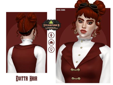 The Sims Resource - Steampunked Evitta Hair Ts4 Steampunk Cc, Sims 4 Steampunk Cc Maxis Match, Steampunk Sims 4 Cc, Sims 4 Cc Steampunk, Sims 4 Steampunk Cc, American Tank, Sims 4 Cc Folder, Sims 4 Cc Packs, Sims 4 Cas