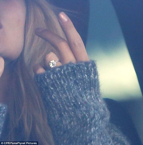 Not subtle: Even sitting in her car, the giant round diamond platinum ring - which is reportedly worth $350,000 - was impossible to miss Rosie Huntington Whitley, Rosie Alice Huntington Whiteley, Transformers Dark Of The Moon, Rings Fancy, Celebrity Rings, Dark Of The Moon, Neil Lane, Engagement Ring Photos, Engagement Proposal