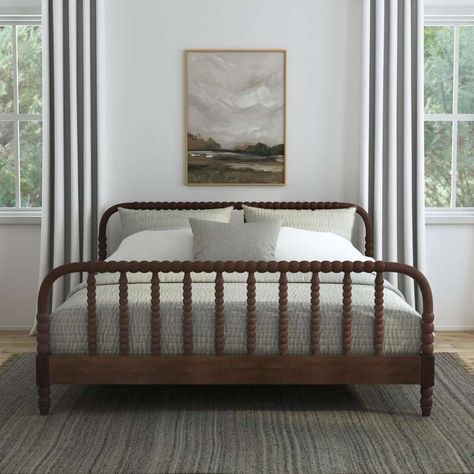 Facebook Traditional Bedrooms, Carved Headboard, Spindle Bed, Slatted Headboard, Solid Wood Bed, Wood Beds, Adjustable Beds, Panel Bed, Wooden Bed