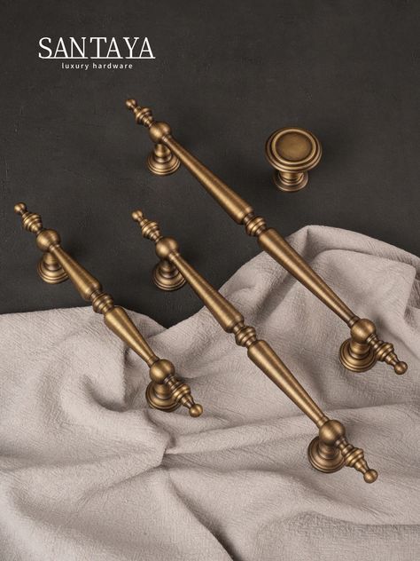 2.37US $ 51% OFF|Brass Vintage Furniture Handle Bronze Wardrobe Door Drawer Knob Cabinet Luxury Antique Round Turret Copper Pulls| |   - AliExpress Luxury Drawer Knobs, Art Deco Hardware Drawer Pulls, Antique Brass Door Handle, Gold Door Handles Antique, Copper Drawer Handles, Antique Brass Door Handles, Kitchen Drawer Handles Antique Ornate, Vintage Door Knobs, Door Knobs And Knockers