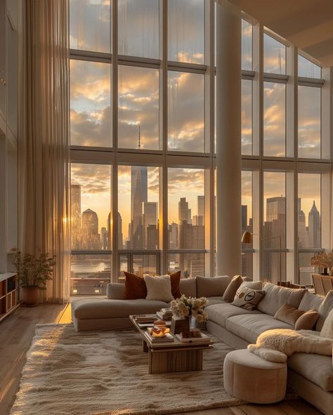 Ny Luxury Apartment, Luxury City Life, New York Flat Apartments, New York Appartement, Hollywood House Aesthetic, Brooklyn Apartments, Living Room Nyc, Penthouse Interior Design Luxury, New York Townhouse Interior