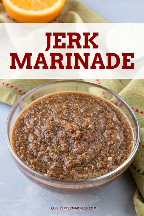 Jamaican Jerk Marinade Recipe, Jamaican Jerk Sauce, Jerk Recipe, Jerk Marinade, Jerk Chicken Recipe, Jamaican Jerk Seasoning, Jamaican Cuisine, Jamaican Dishes, Chicken Marinade Recipes