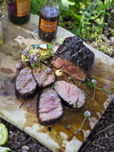 Black & blushing Worcestershire fillet Fillet Steak Recipes, Beef Fillet Recipes, Best Bbq Recipes, Fillet Steak, Beef Fillet, Jamie Oliver Recipes, Best Bbq, British Food, Barbecue Recipes