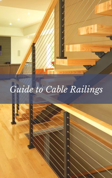 Vertical Cable Stair Railing, Interior Cable Stair Railing Ideas, Cable Railing Interior, Cable Stair Railing, Indoor Railing, Interior Stair Railing, Stair Rails, Cable Railing Systems, Staircase Railing Design